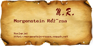 Morgenstein Rózsa névjegykártya